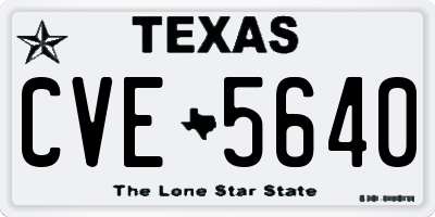 TX license plate CVE5640