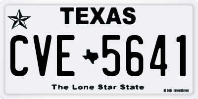 TX license plate CVE5641
