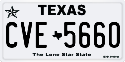 TX license plate CVE5660
