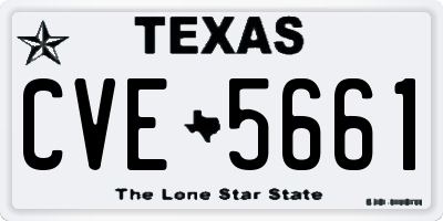 TX license plate CVE5661