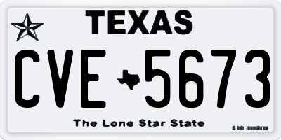 TX license plate CVE5673