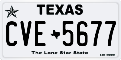 TX license plate CVE5677
