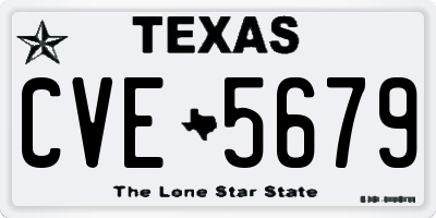 TX license plate CVE5679
