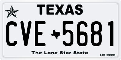 TX license plate CVE5681