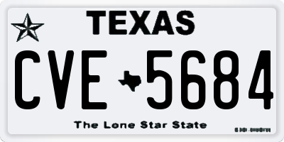 TX license plate CVE5684