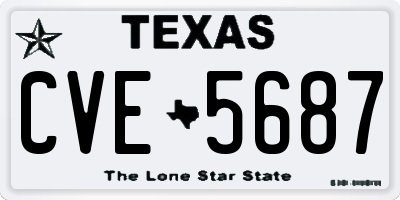 TX license plate CVE5687