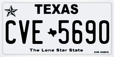 TX license plate CVE5690