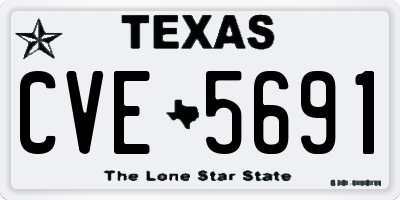TX license plate CVE5691