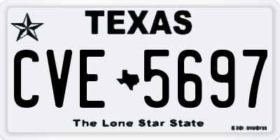 TX license plate CVE5697