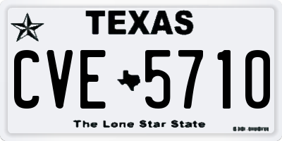 TX license plate CVE5710