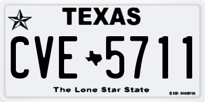 TX license plate CVE5711