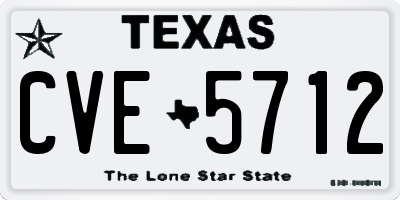 TX license plate CVE5712
