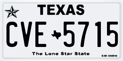 TX license plate CVE5715
