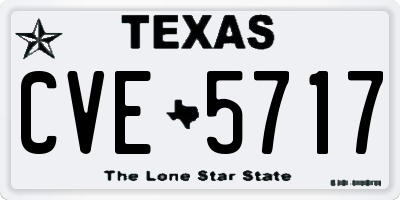 TX license plate CVE5717
