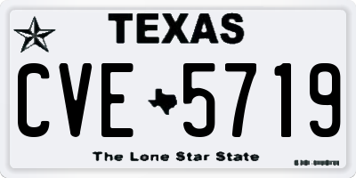 TX license plate CVE5719