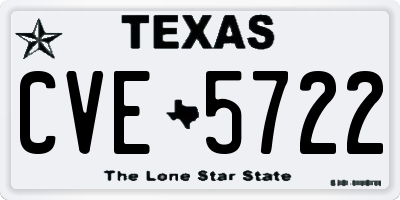 TX license plate CVE5722