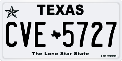 TX license plate CVE5727