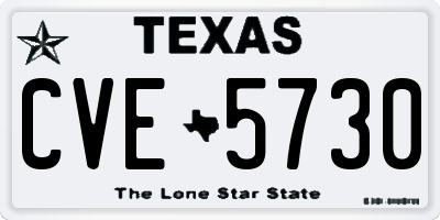 TX license plate CVE5730