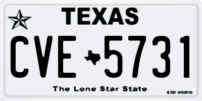 TX license plate CVE5731