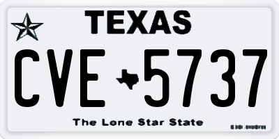 TX license plate CVE5737
