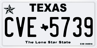 TX license plate CVE5739