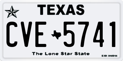 TX license plate CVE5741