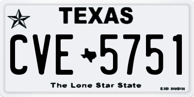 TX license plate CVE5751