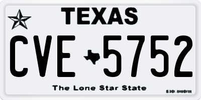 TX license plate CVE5752