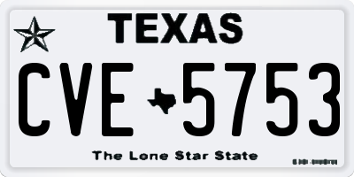 TX license plate CVE5753