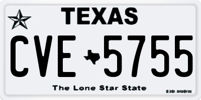 TX license plate CVE5755