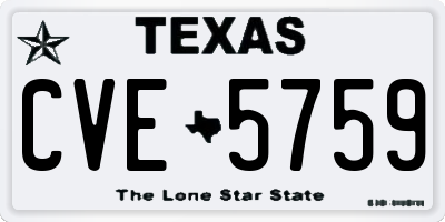 TX license plate CVE5759