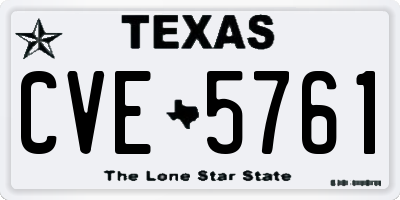 TX license plate CVE5761