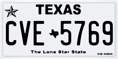 TX license plate CVE5769