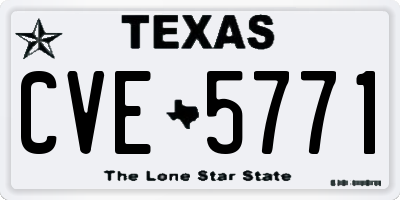 TX license plate CVE5771