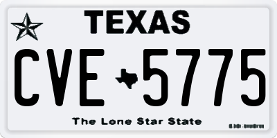 TX license plate CVE5775