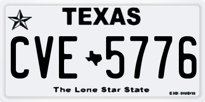TX license plate CVE5776