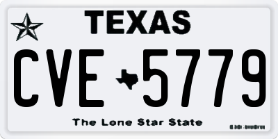 TX license plate CVE5779