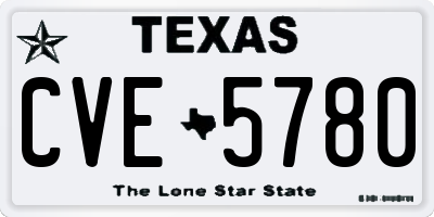 TX license plate CVE5780