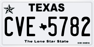 TX license plate CVE5782
