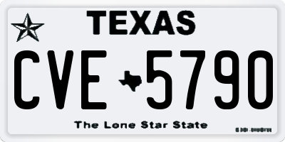TX license plate CVE5790