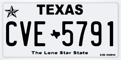TX license plate CVE5791
