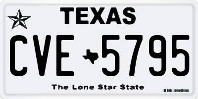 TX license plate CVE5795
