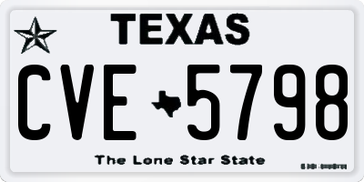 TX license plate CVE5798