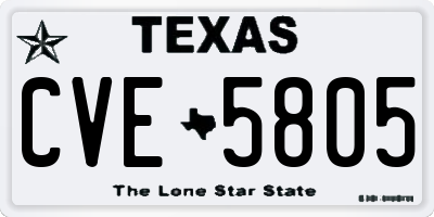 TX license plate CVE5805