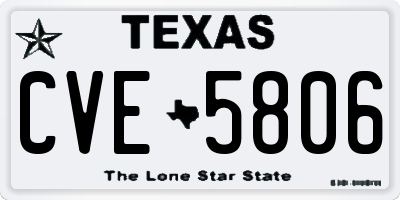 TX license plate CVE5806