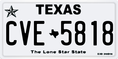 TX license plate CVE5818