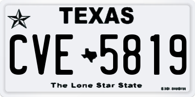TX license plate CVE5819