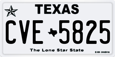 TX license plate CVE5825