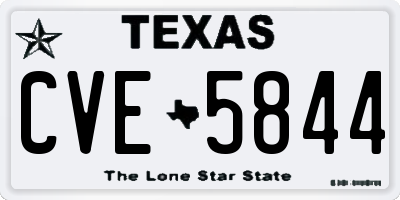 TX license plate CVE5844