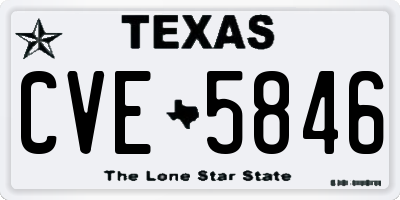 TX license plate CVE5846